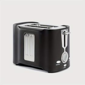 2 Slice Toaster, Quick & Even Results Every Time, Wide Slots Fit Any Size Bread Drop-Down Crumb Tray For Easy Clean Up, Stainless (Option: W13532857)
